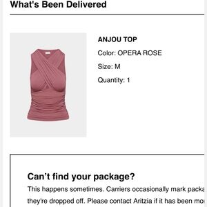 Aritzia Anjou Top in Opera Rose never worn